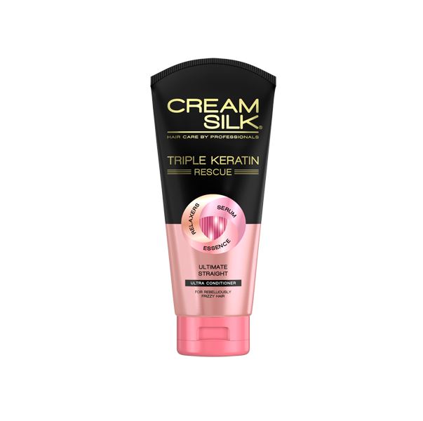 Cream Silk Triple Keratin Ultimate Straight Conditioner (170ml)